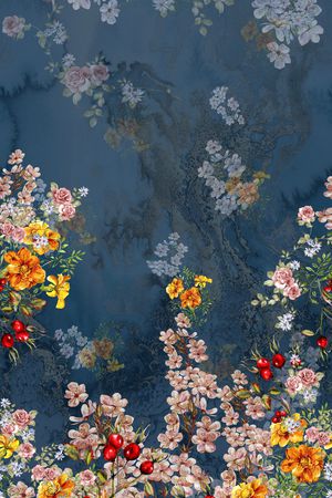 复古印花花型图片