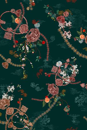 香云纱印花花型图片
