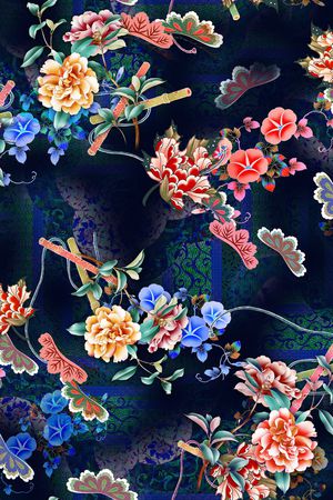 香云纱印花花型图片
