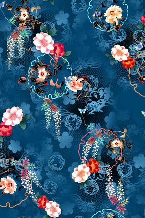 香云纱印花花型图片