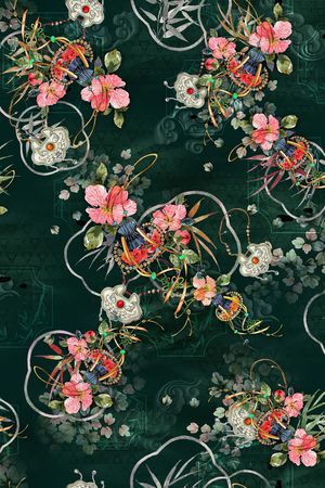 香云纱印花花型图片