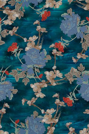 梅花印花花型图片