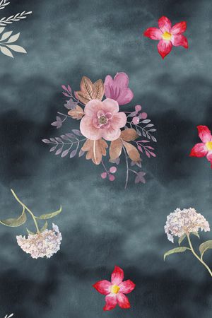 绿植树叶印花花型图片