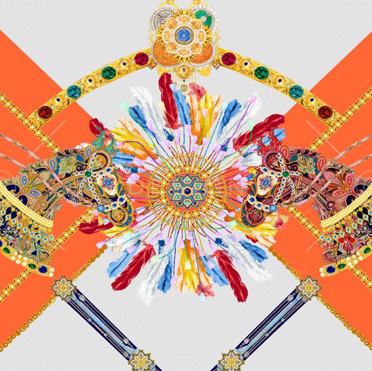 HERMES印花花型图片