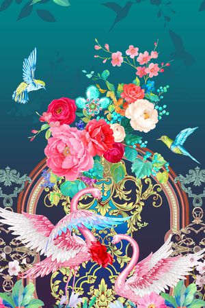 HERMES印花花型图片
