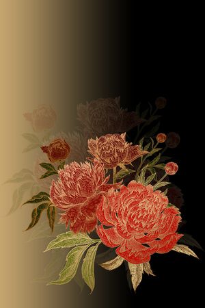女装定位花印花花型图片