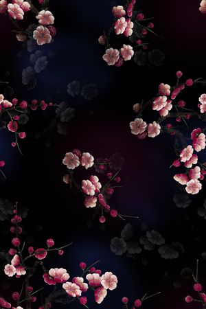 旗袍印花花型图片