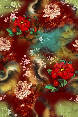 数码花型印花花型图片