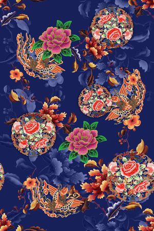 香云纱印花花型图片