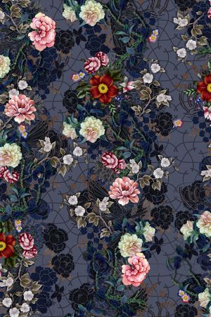 花卉印花花型图片