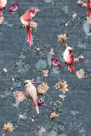 花鸟印花花型图片