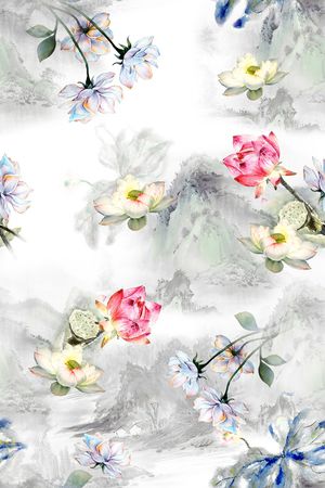 香云纱印花花型图片