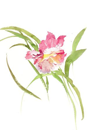 水墨风印花花型图片