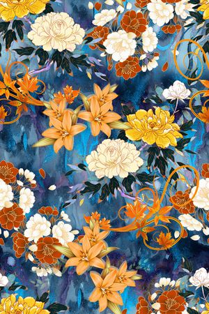 香云纱印花花型图片