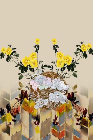 女装定位花印花花型图片