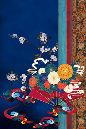 真丝印花花型图片