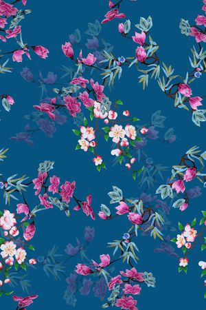 梅花印花花型图片
