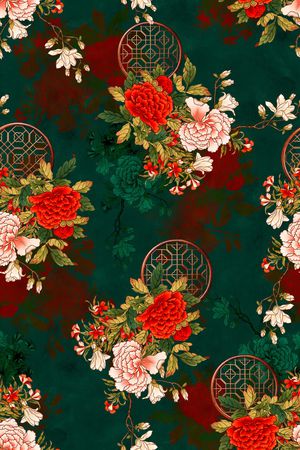 花卉印花花型图片