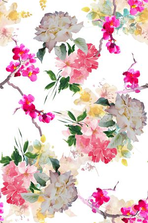 梅花印花花型图片