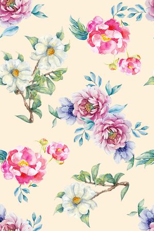 茶花印花花型图片
