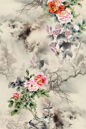 真丝印花花型图片