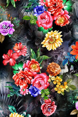 花卉印花花型图片
