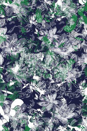复古印花花型图片