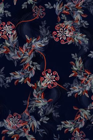 香云纱印花花型图片