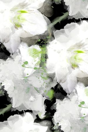 鸢尾花印花花型图片