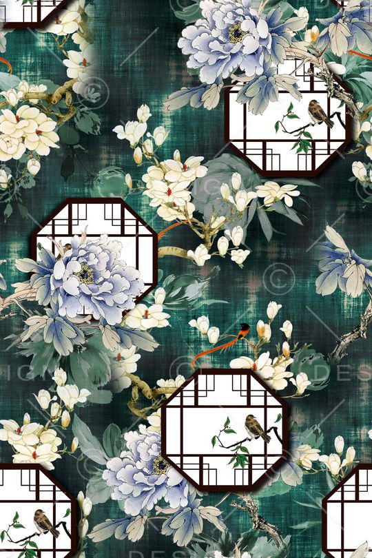 花卉印花花型图片