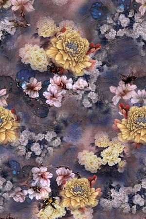 花卉印花花型图片