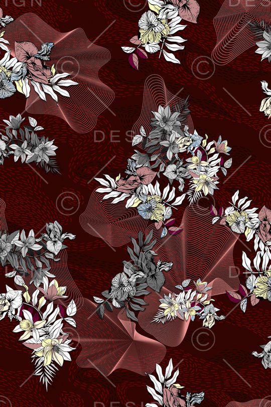 几何印花花型图片