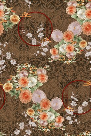 香云纱印花花型图片