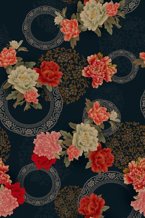 花卉印花花型图片