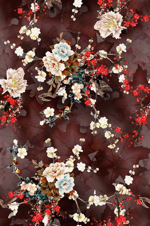 香云纱印花花型图片