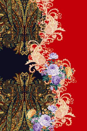 大牌定位花印花花型图片