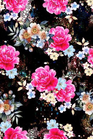 肌理印花花型图片