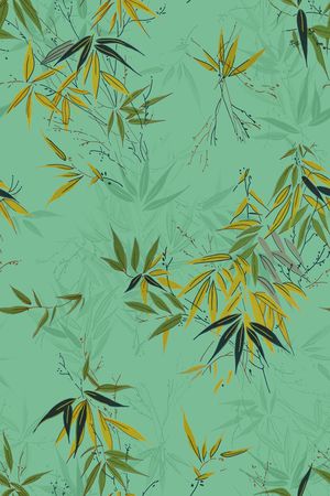绿植树叶印花花型图片