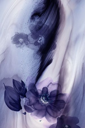 水彩印花花型图片