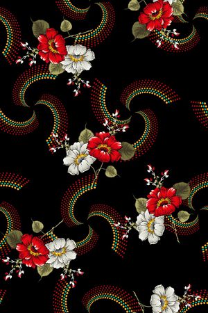 几何印花花型图片