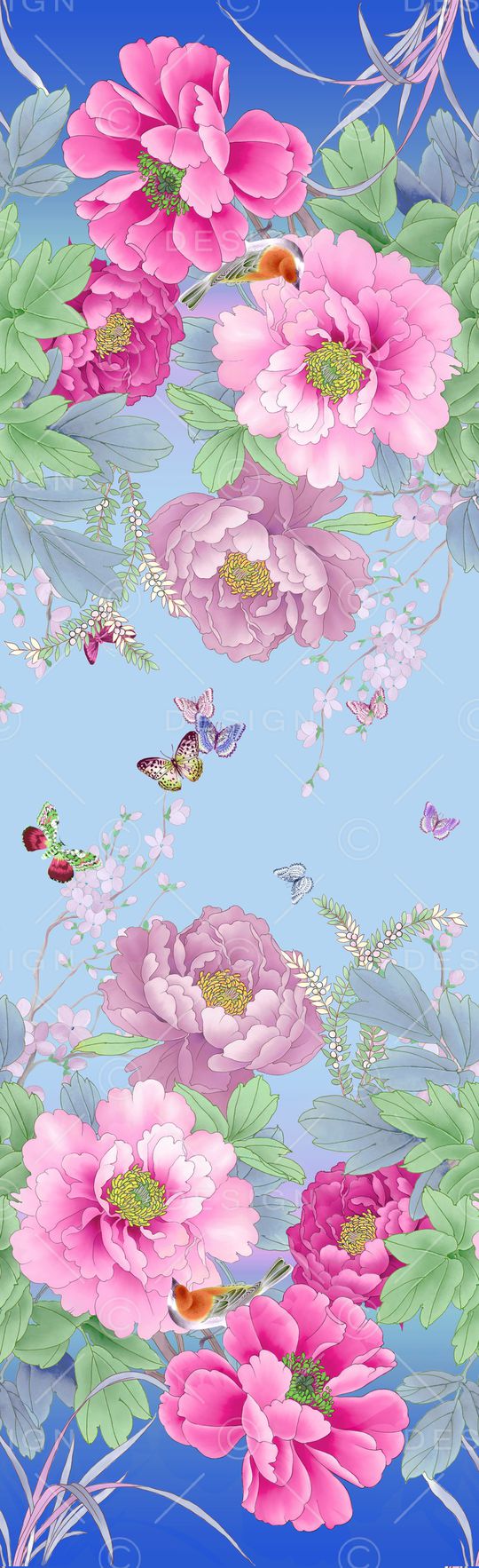 树林印花花型图片
