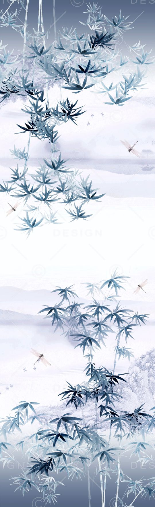 树林印花花型图片