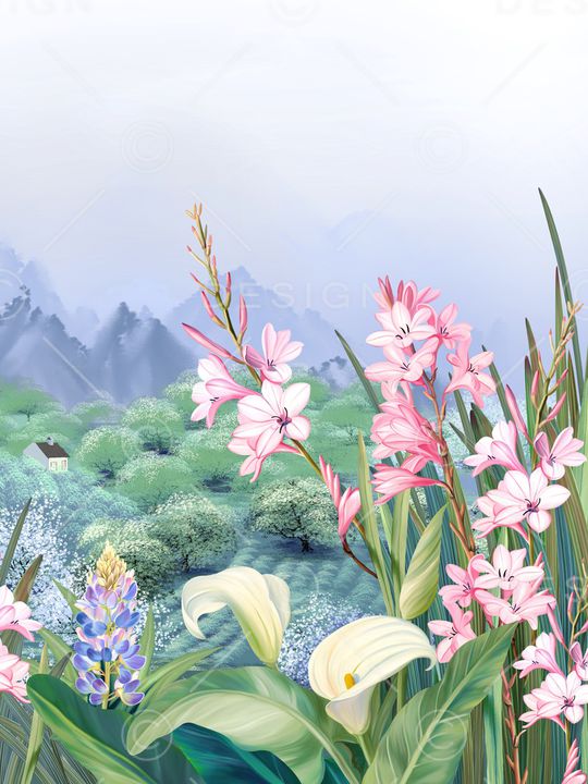 数码花型印花花型图片