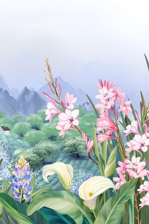 数码花型印花花型图片