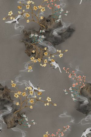 梅花印花花型图片