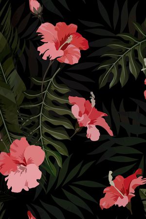 春夏花型印花花型图片