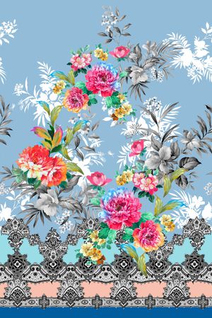 花卉印花花型图片