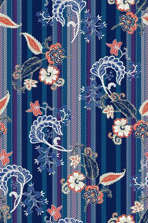 格子印花花型图片