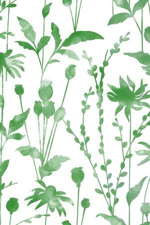 绿植树叶印花花型图片