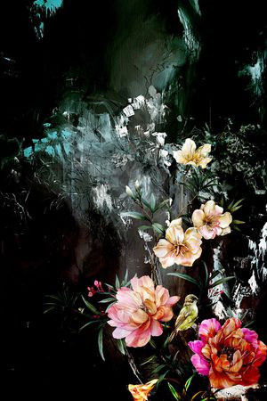 花鸟印花花型图片